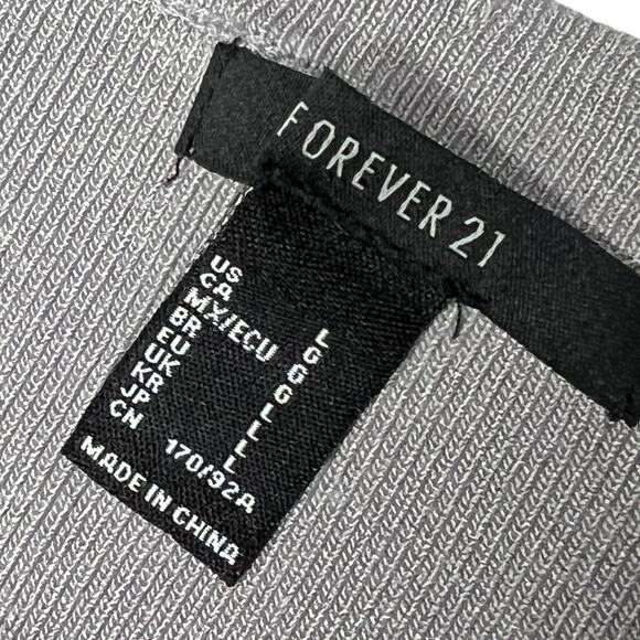 Forever 21 Grey Sleeveless Stretch Midi Dress, Size Large, Good Condition - Picture 5 of 10